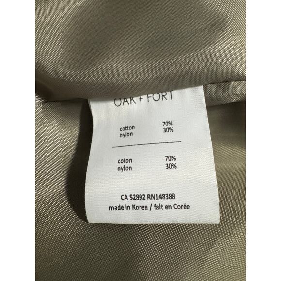 OAK + FORT Oversized Utility Coat Khaki, Minimalist Modern Size Small Oversized - Picture 8 of 9